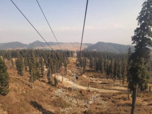 A view of Gulmarg valley from Gondola, Kashmir trip,beauty of kashmir